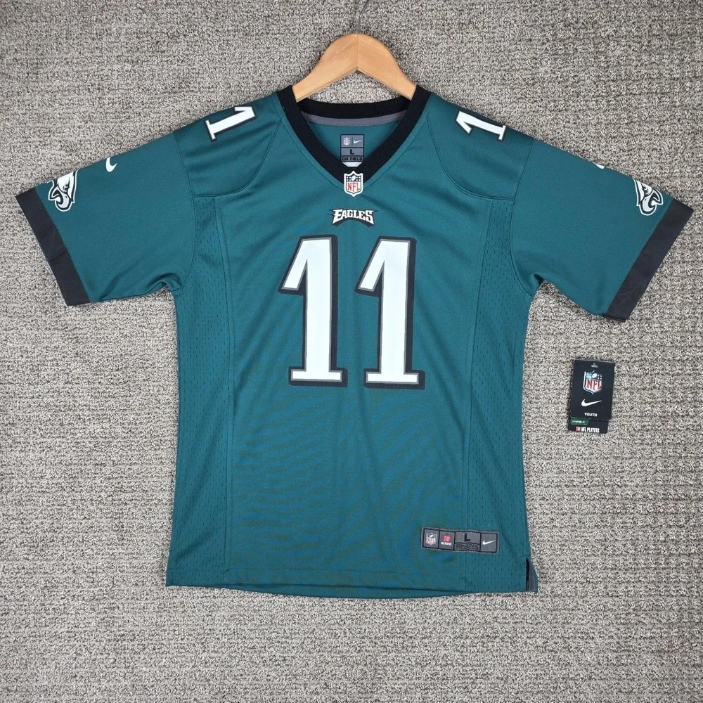 Nike Philadelphia Eagles Carson Wentz #11 Youth Jersey Green Size‎ L 14/16 NFL